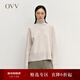 OVV秋冬熱賣(mài)女裝優(yōu)雅時(shí)髦松弛長(cháng)袖可翻折高領(lǐng)羊絨衫 燕麥色 M