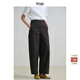 旅途原品ltyp 100%色織匹馬棉O型褲 文藝休閑隨性闊腿褲女冬季 深咖啡 M