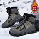 JEEP SPIRIT吉普雪地靴男鞋冬季加絨保暖棉鞋男加厚高幫2025新款抗寒鞋子男靴 古城灰【加絨保暖】抗-40°C 43