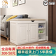 木葉私語(yǔ)（MUYESIYU）【整裝發(fā)貨】鞋柜門(mén)口實(shí)木換鞋凳入戶(hù)大容量?jì)ξ锛矣梅缐m可坐鞋柜 長(cháng)80-烤漆 三層帶靴位-雅白色