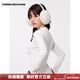 美特斯邦威毛針織衫女秋季新款修身顯瘦純色內搭外穿上裝 白色組 M 160 84A