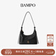 半坡飾族（bampo）金元包 頭層牛皮HOBO包小包2025新款軟皮斜挎腋下單肩包元旦禮物 墨碳黑930