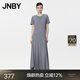 JNBY/江南布衣春夏連衣裙純棉大裙擺圓領(lǐng)A型氣質(zhì)優(yōu)雅長(cháng)裙5O6G13680 072/中雜灰 M