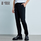 利郎【通勤商旅】休閑褲男時(shí)尚順滑舒彈百搭修身長(cháng)褲黑色34(175/86A)