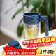 樂(lè )扣樂(lè )扣（LOCK&LOCK）商務(wù)玻璃杯 耐高溫玻璃分離式濾網(wǎng)密封防漏雙層茶水分離水杯 LLG925BLU-味悟手柄雙層杯350ml