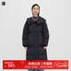 播中長(cháng)款寬松白鴨絨羽絨服女款休閑保暖外套DDS1RD3008 K40黑色 黑色 S