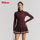 威爾勝（Wilson）官方秋冬女士柔軟親膚網(wǎng)球健身運動(dòng)長(cháng)袖T恤 【新品上市】羅亞爾紅-WW00556531WIE S /165/84A