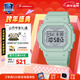 卡西歐（CASIO）電子手表女baby-g網(wǎng)紅小方塊樹(shù)脂運動(dòng)防水學(xué)生520送女友禮物 BGD-565SC-3啞光綠