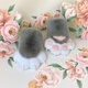 耀超貓爪手套    超萌毛絨獸爪手套cosplay手套柔軟可穿戴貓娘指甲吱 灰色吱吱叫 帶指甲兩只裝
