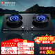 能率（NORITZ）燃氣灶具雙灶家用5.2kW猛火 安全定時(shí) 可調節底盤(pán) 臺嵌兩用 天然氣灶63%高熱效率 國補 JZT-EZ03【臺嵌鋼化玻璃+5.2KW】 GB