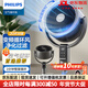 飛利浦（PHILIPS）空氣循環(huán)扇電風(fēng)扇落地扇家用直流變頻3D自動(dòng)搖頭凈化過(guò)濾輕音柔風(fēng) 【凈化過(guò)濾】24檔暴風(fēng)空氣循環(huán)扇