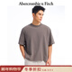 Abercrombie & Fitch【重磅圓領(lǐng)】美式復古經(jīng)典棉質(zhì)短袖T恤上衣25夏季男裝124-5573 棕色 S (175/92A)
