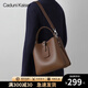CADUNI KAISER牛皮包包女包品牌水桶包輕奢單肩斜挎包生日禮物高級感送女友老婆 【咖啡色】女生實(shí)用走心 時(shí)尚小眾百搭休閑通勤大包