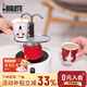 比樂(lè )蒂雙享藝術(shù)摩卡壺意式美式咖啡機家用手沖咖啡壺新年禮物 藝術(shù)款 紅色