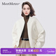 MeetMetro瑪依爾白色短外套女2025春冬新款休閑百搭短款棒球服 米白【現貨閃電發(fā)】 M