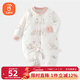 貝瑞加（Babyprints）嬰兒連體衣夾棉保暖童裝男女寶寶加厚對開(kāi)哈衣家居內衣 大象80