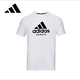 阿迪達斯（adidas）男裝夏季透氣舒適休閑運動(dòng)寬松半袖上衣短袖ADICTK-WB 3XL  白黑 