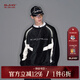 BJHG不計后果 撞色拼接搖粒絨衛衣男款冬季潮牌戶(hù)外休閑圓領(lǐng)長(cháng)袖t恤女 炭黑色 L