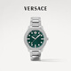 范思哲（VERSACE）男表瑞士希臘回紋摩登盤(pán)面石英男表綠水鬼男士手表新年禮物送男友 VE2T00322 熒光墨綠42mm