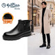 金利來(lái)（Goldlion）【新年送禮】男鞋冬季商務(wù)加絨棉靴舒適羊毛靴G521540309AAM黑42