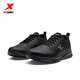 特步（XTEP）跑步鞋男休閑運動(dòng)鞋男鞋百搭秋冬鞋輕便舒適跑鞋防水軟底耐磨皮鞋 黑 42