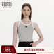 Teenie Weenie小熊女裝簡(jiǎn)約春季復古美式短款無(wú)袖吊帶背心辣妹上衣 撞色 XS (155)