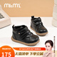 M1&M2西班牙童鞋兒童皮靴秋冬季男童加絨保暖皮鞋女童棉鞋復古金標短靴 黑色 網(wǎng)布 25 碼 適合腳長(cháng)14.5~15cm