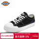 Dickies帆布鞋男低幫情侶鞋潮流休閑鞋板鞋學(xué)生男餅干鞋 黑色 42