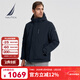諾帝卡（NAUTICA）【商場(chǎng)同款】男裝秋冬款防輕濺水保暖休閑厚外套棉服男JO3413 藏青4NV M
