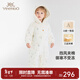 英氏（YEEHOO）【商場(chǎng)同款】嬰兒連體衣冬季加厚夾棉保暖嬰兒衣服女童新款 絨白 90cm （推薦1-2歲）