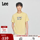 Lee25新品舒適版圓領(lǐng)Logo印花男女同款短袖T恤休閑潮