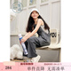 紫涵（ZIHAN）紫涵吊帶工裝背帶褲女2025年夏季新款美式復古休閑寬松闊腿連體褲 沉靜灰 M