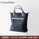 COWLEY KELLER女包2026新款包包女士手提包托特包通勤媽咪包電腦包送女友禮物 黑配綠 29*11*33.5cm 13.3寸