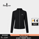 比音勒芬【Polartec超輕保暖針織】2025秋冬新款女士抓絨修身立領(lǐng)夾克外套 07黑色 2XL （110）
