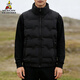 稻草人（MEXICAN）羽絨馬甲外穿男女同款2026新款春秋冬季輕薄背心馬夾保暖外套男裝 男款-黑色【80鴨絨】 L 【建議105-125斤】