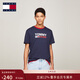 TOMMY JEANS【純棉合身】夏季男女美式潮流印花情侶短袖T恤上衣