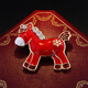MOLC本命年生肖騏驥紅色小馬駒胸針高端女氣質(zhì)時(shí)尚別針胸花衣服裝飾品 XZ0639新年紅小馬胸針
