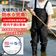 保羅嵐芝 加厚下水衣褲雨褲水鞋連體全身防水褲背帶褲半身皮叉涉水魚(yú)褲
