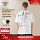 BOY LONDON夏季短袖情侶男女同款小熊涂鴉滿(mǎn)印潮牌T恤N01909 白色 L 此款偏大，建議拍小一碼