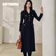 ROEYSHOUSE羅衣高級感商務(wù)針織連衣裙女冬收腰職業(yè)西裝裙13165 黑色 M   