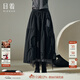 日著(zhù)RIZHUO【商場(chǎng)同款】A字裙半身裙2024夏季新拼接鏤空網(wǎng)紗腰裙 氣球黑 S