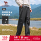 駱駝（CAMEL）加絨工裝男褲防風(fēng)防水傘兵軟殼休閑褲 C15CAYL6014 幻影黑 XL