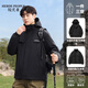 HERDE PEOPLE 牧荒者機能三合一可拆卸羽絨服男女同款戶(hù)外防風(fēng)防水外套 夜空黑  XL