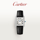 CARTIER卡地亞坦克系列原裝正品情侶手表長(cháng)方形石英表時(shí)尚一對女表男表 33.7*25.5mm皮帶款