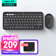 羅技（Logitech）PEBBLE 2 COMBO無(wú)線(xiàn)鍵鼠套裝（似K380+PEBBLE藍牙套裝）藍牙辦公鍵盤(pán)靜音鼠標鵝卵石Mac ipad鍵盤(pán) 2.4G+藍牙無(wú)線(xiàn)套裝【夜幕黑】