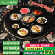 富得萊 飯菜保溫板 加熱菜板 暖菜板2025新款 圓形家用智能多功能帶火鍋電磁爐 自動(dòng)恒溫餐桌旋轉盤(pán)神器 觸控黑68cm電動(dòng)旋轉電磁爐火鍋