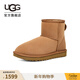 UGG秋季女士休閑舒適平底圓頭純色保暖經(jīng)典迷你短靴雪地靴1016222 CHE | 栗色 38