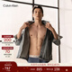 Calvin KleinJeans25春秋男女情侶中性ck純棉美式復古寬松落肩牛仔襯衫外套 R7Q-牛仔淺藍 S