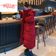 啄木鳥(niǎo)（TUCANO）中長(cháng)款羽絨棉服女2025新款感超長(cháng)款到腳踝加厚冬季韓版寬松保暖 酒紅色 加厚 M