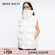 MISS SIXTY【90鵝絨】冬款亮面羽絨服背心女立領(lǐng)寬松馬甲時(shí)尚百搭 珍珠白 XS